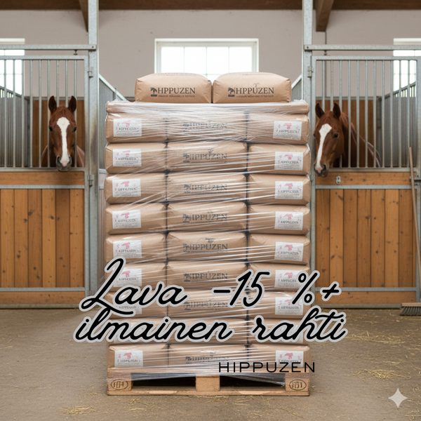 1000 kg/50 sk Hippuzen rehua -15 % + ilmainen rahti