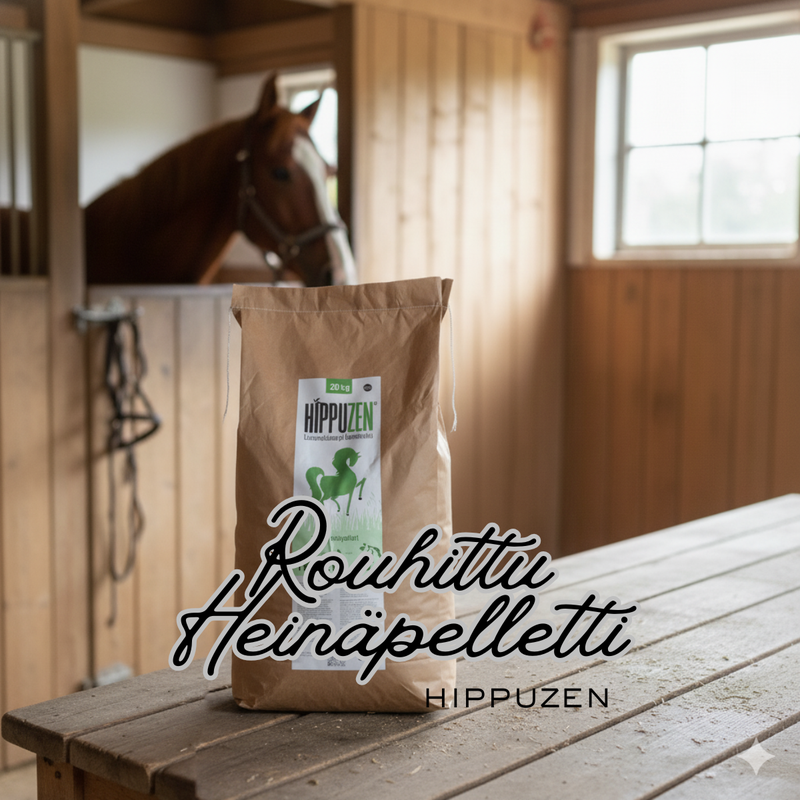 Hippuzen 100 % Hein&auml;pelletti, rouhittu 20 kg hevosille